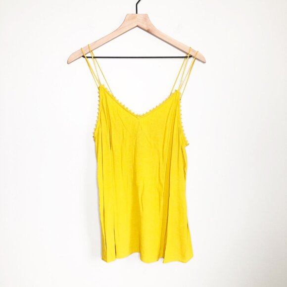 New BA&SH French Crepe Elevated Basic Camisole Tank Top Embroidered Blouse Shirt - Picture 5 of 10